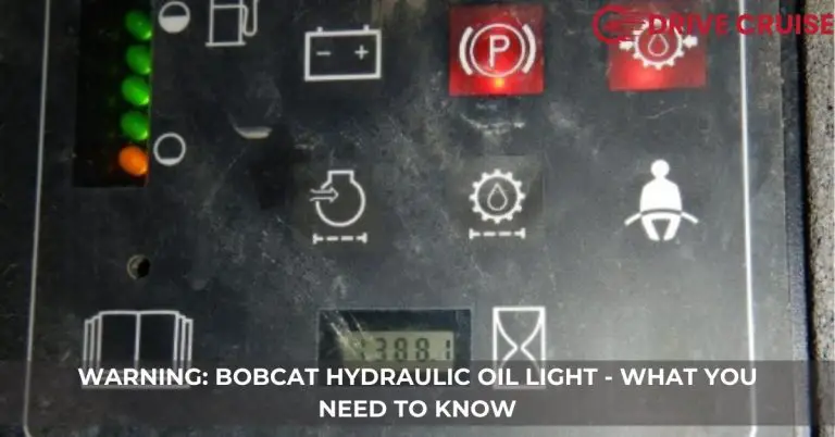 bobcat hydraulic oil warning light