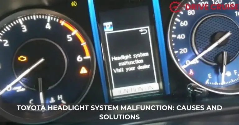 toyota headlight system malfunction