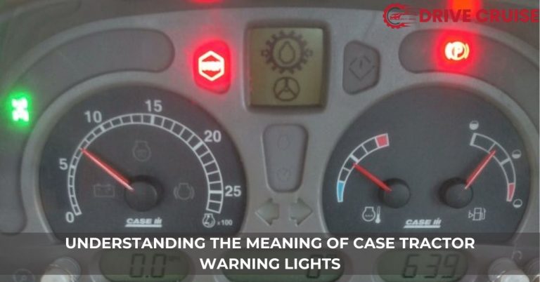 case tractor warning lights meaning