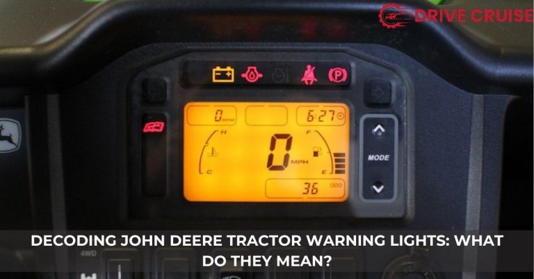 john deere tractor warning lights meaning