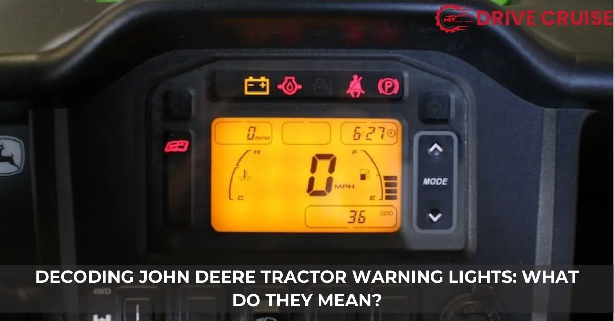 john deere warning lights meaning