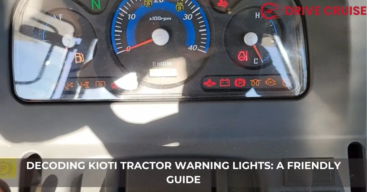 kioti tractor warning lights meaning