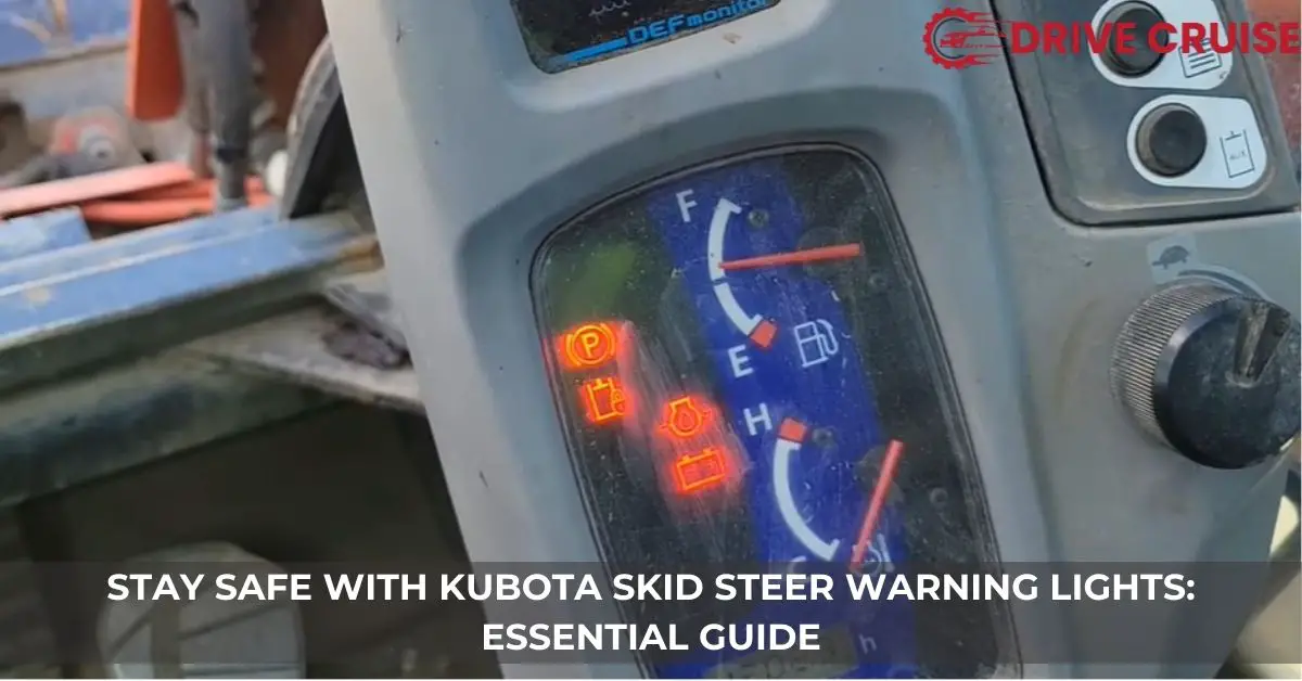 kubota skid steer warning lights