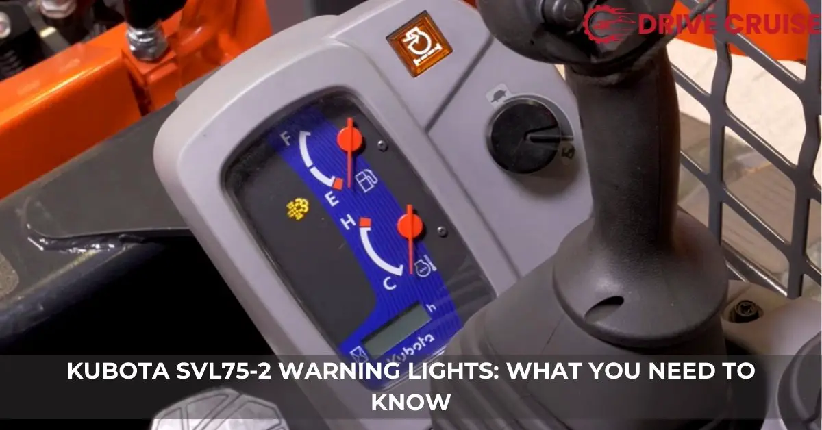 kubota svl75 2 warning lights