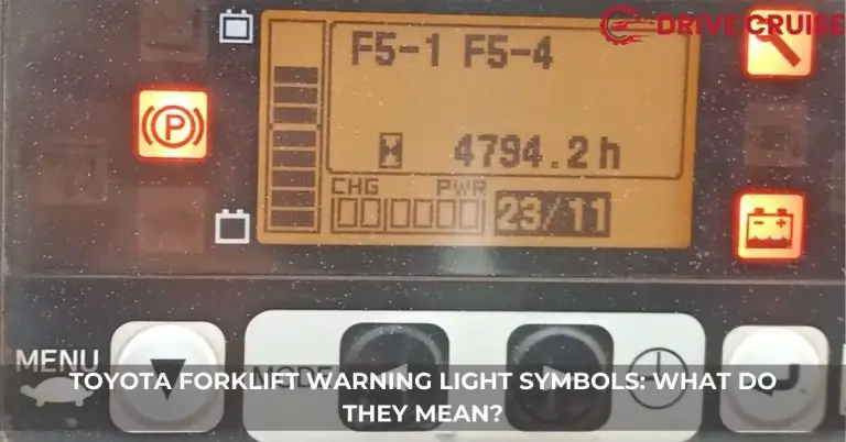 toyota forklift warning light symbols