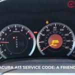 what is acura a13 service code