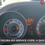 what is acura b13 service code