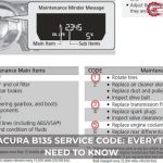 what is acura b135 service code