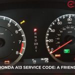 what is honda a13 service code