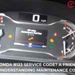 what is honda b123 service code