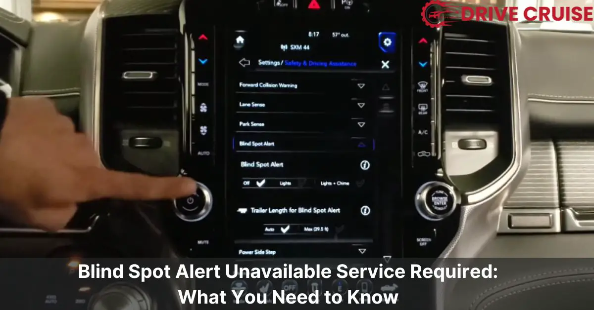 blind spot alert unavailable service required