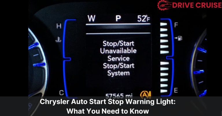 chrysler auto start stop warning light