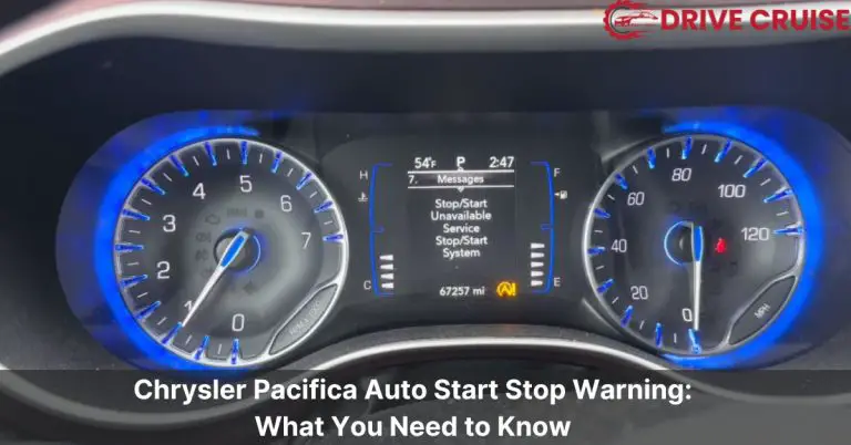 chrysler pacifica auto start stop warning