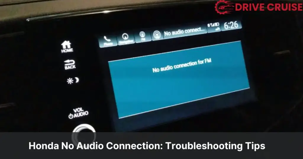 honda no audio connection