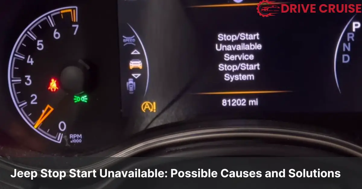 jeep stop start unavailable