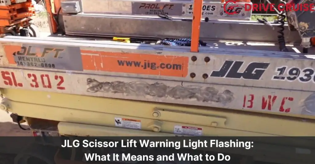jlg scissor lift warning light flashing