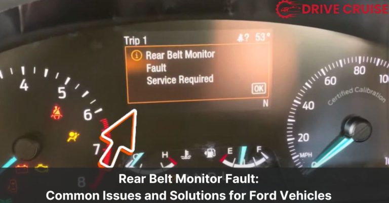 rear belt monitor fault ford