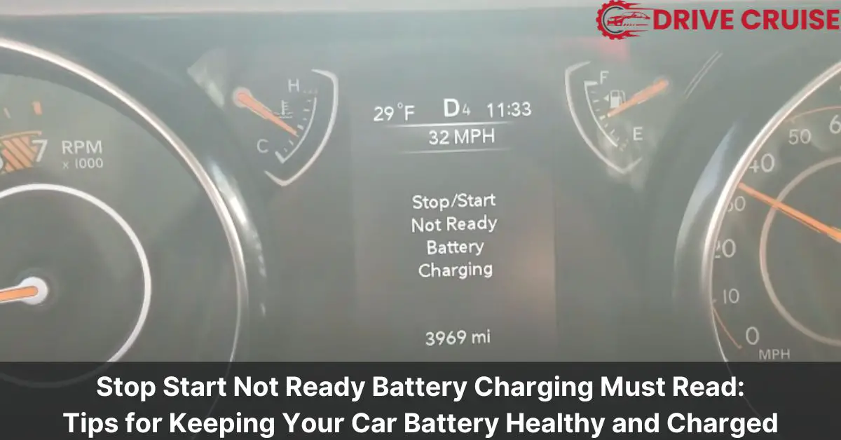 stop start not ready battery charging must read