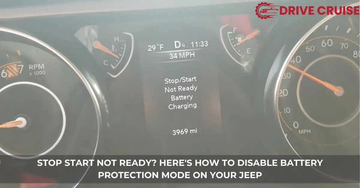 stop start not ready battery protection mode jeep